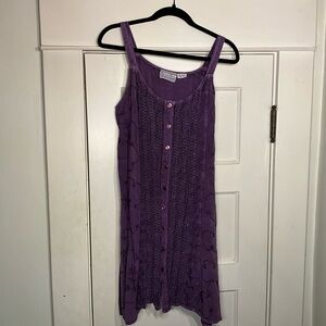 Vintage Harry & Harry Embroidered Button-Down Dress